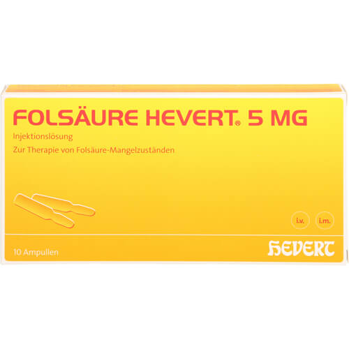 FOLSÄURE HEVERT 5 mg Ampullen