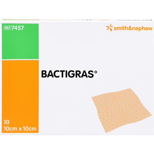 BACTIGRAS antiseptische Paraffingaze 10x10 cm