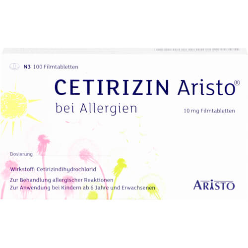 CETIRIZIN Aristo bei Allergien 10 mg Filmtabletten