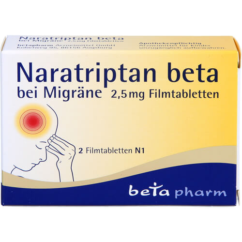 NARATRIPTAN beta bei Migräne 2,5 mg Filmtabletten