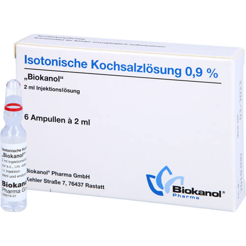 ISOTONISCHE Kochsalzlösung 0,9% Biokanol Ampullen