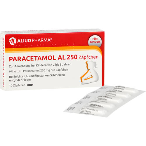 Paracetamol AL 250 Zäpfchen bei akuten Schmerzen und Fieber