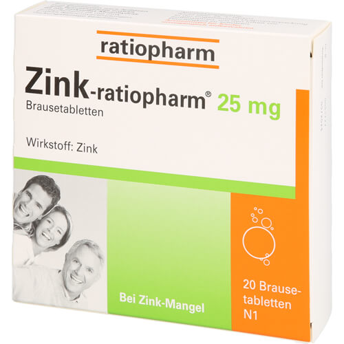 ZINK-RATIOPHARM 25 mg Brausetabletten