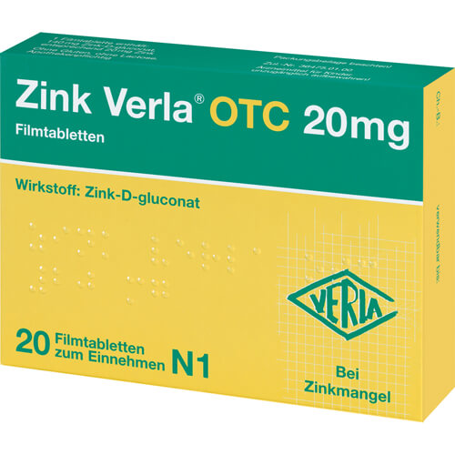 ZINK VERLA OTC 20 mg Filmtabletten