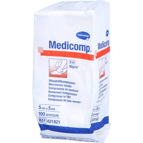 MEDICOMP Vlieskomp.unsteril 5x5 cm 4fach
