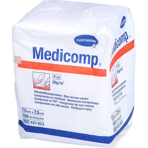 MEDICOMP Vlieskomp.unsteril 7,5x7,5 cm 4fach