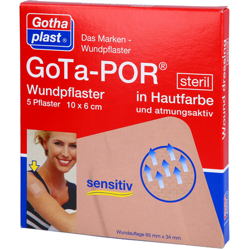 GOTA-POR Wundpflaster steril 60x100 mm hautfarben