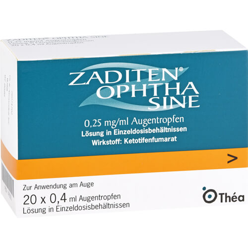 ZADITEN ophtha sine 0,25 mg/ml Augentr.Einzeldos.
