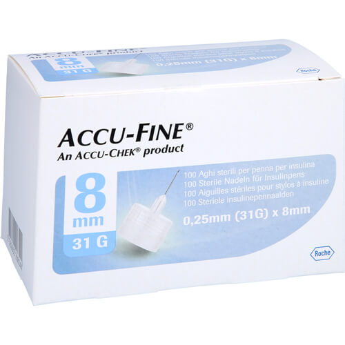 ACCU FINE sterile Nadeln f.Insulinpens 8 mm 31 G