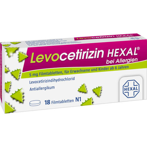 LEVOCETIRIZIN HEXAL bei Allergien 5 mg Filmtabl.